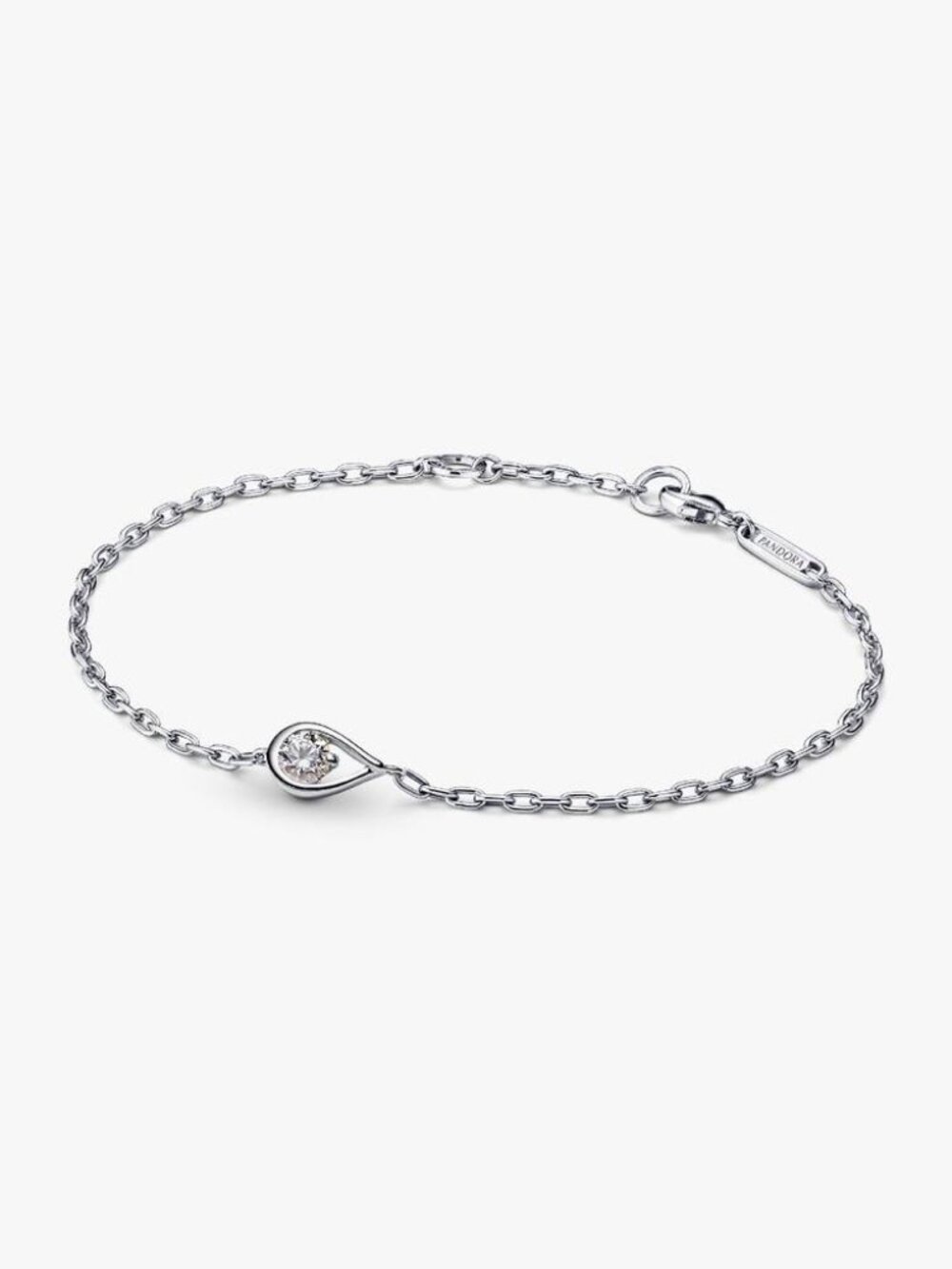 Pandora Infinite Sterling Silver Lab-grown Diamond Chain Bracelet